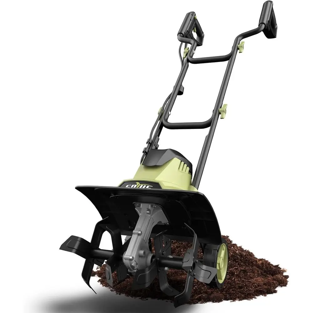 

12 Amp 14 Electric Tiller with Folding Handle for Soil Cultivation and Gardening