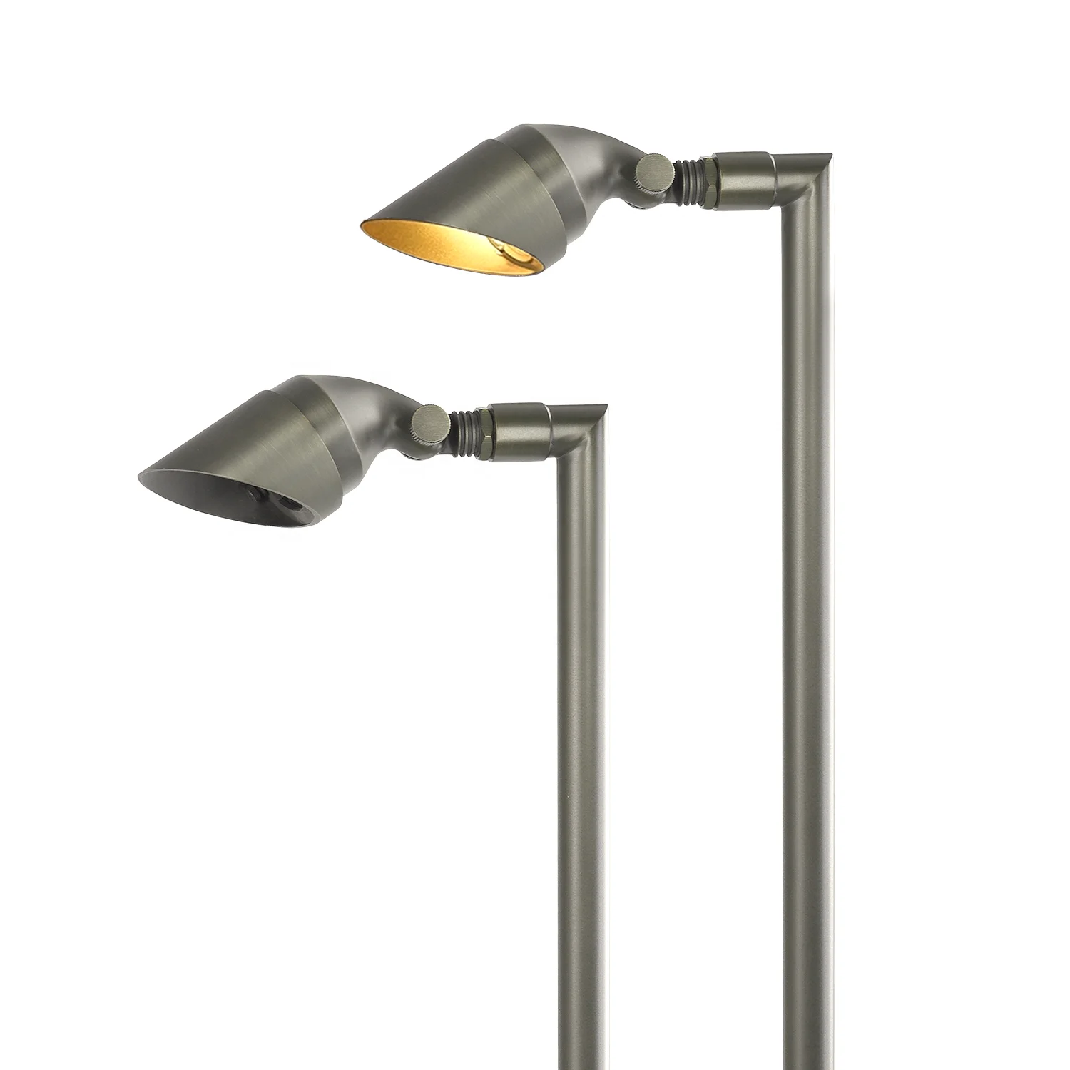 USA Warehouse LT2414 Die-cast Brass Path Light Fixture with Antique Bronze Finish for Outdoor Landscape Lighting