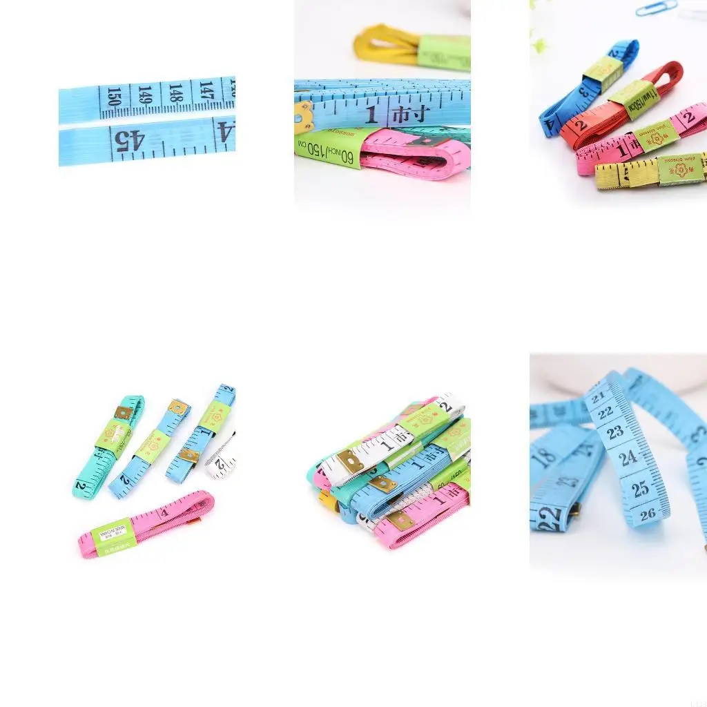 L43A Soft Tape Measure Double Scale Body Measuring Tape Sewing Ruler Fashion Tape Fabric Tape Measure for w/ Double Reading 6