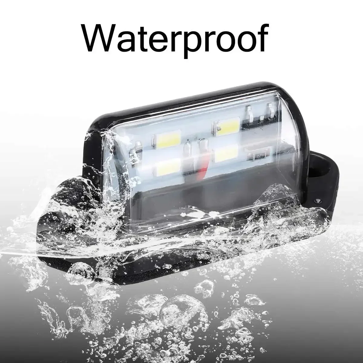 

2 шт., 12 В, 24 В, 4 светодиода, светодиодный светильник для автомобиля, грузовика, номерного знака, задний фонарь для прицепа, лодки, автофургона