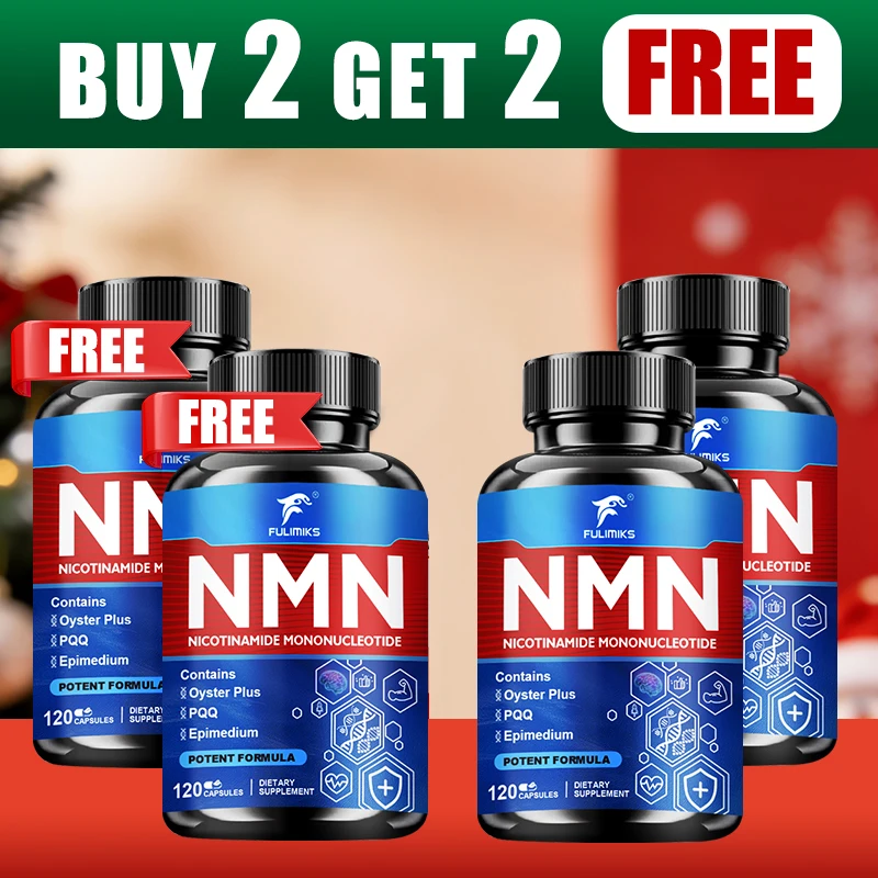 ¡Compra 2 y Lleva 2 Gratis! Suplementos de NMN, con Hierba de Cabra en Celo, PQQ, Apoyan la Energía, la Salud General, Productos Nutricionales Diarios