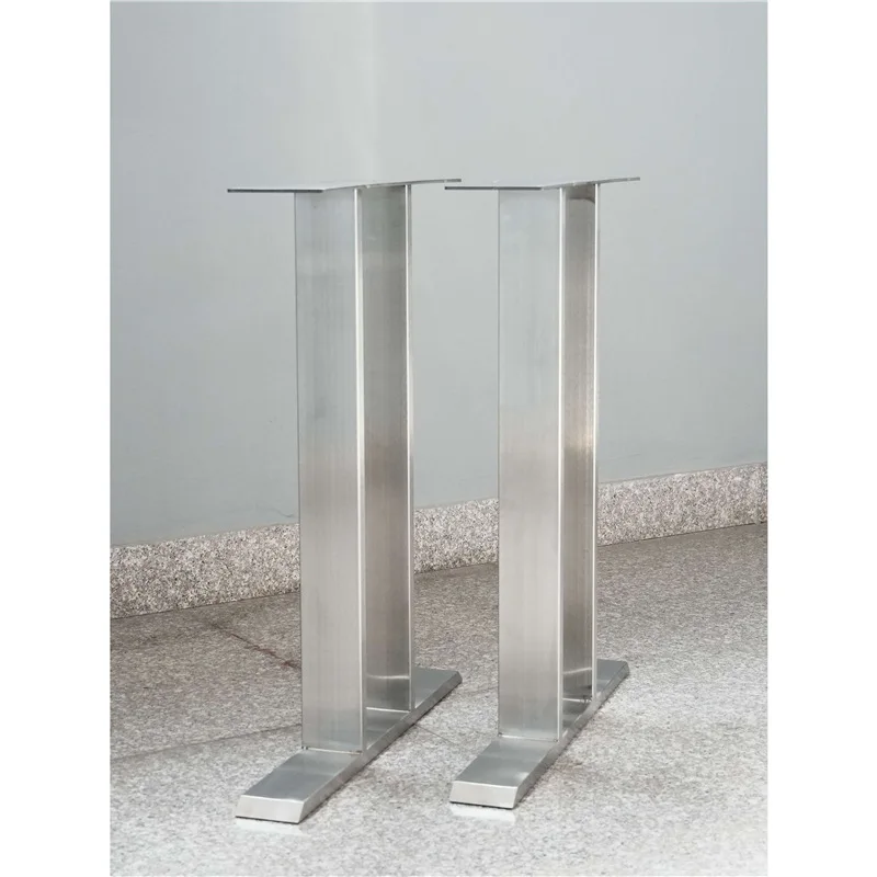 Brushed stainless steel  bracket dining  feet bar support  desk feet metal table legs
