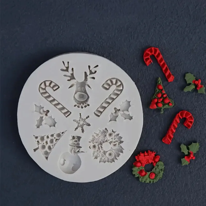 

1 шт., рождественская серия, колокольчики, рождественская елка, снеговик, снежный дом, помадка для торта, силиконовая форма, сделай сам, ювелирные изделия из смолы, аксессуары, капельная форма