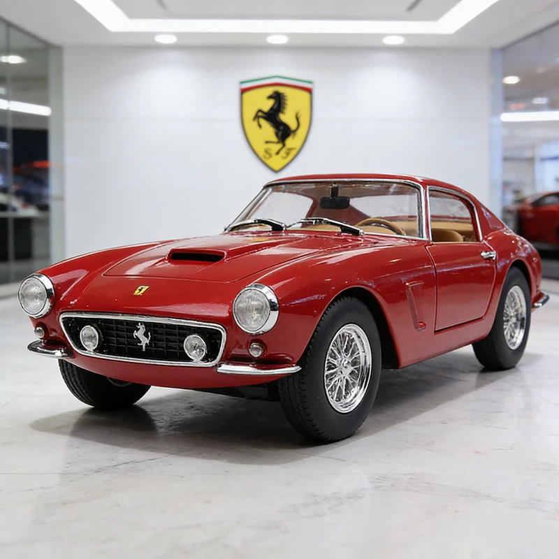 

Bburago 1:24 Ferrari 250 GT Berlinetta Passo Corto, литая модель автомобиля из сплава, миниатюрная масштабная модель для детей