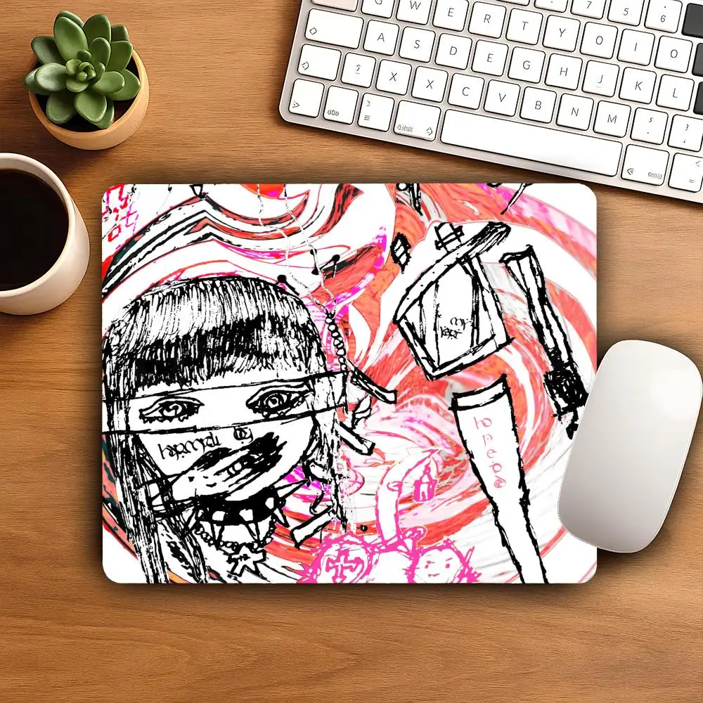 HYBXAXC Dark Y2K Gothic Anime Girl Blood Sketch Large Small Mouse Pad Desktop Computer Keyboard Wireless Boy Gift for Play games