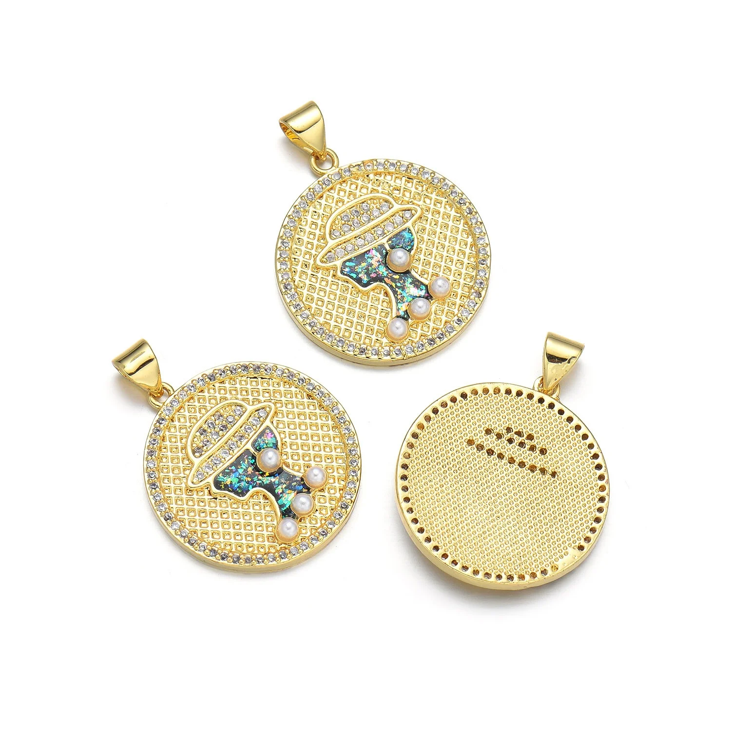 5 Pieces European and American Aobao Virgin Portrait Pendant Accessories DIY Pearl Necklace Jewelry Making Materials Wholesale