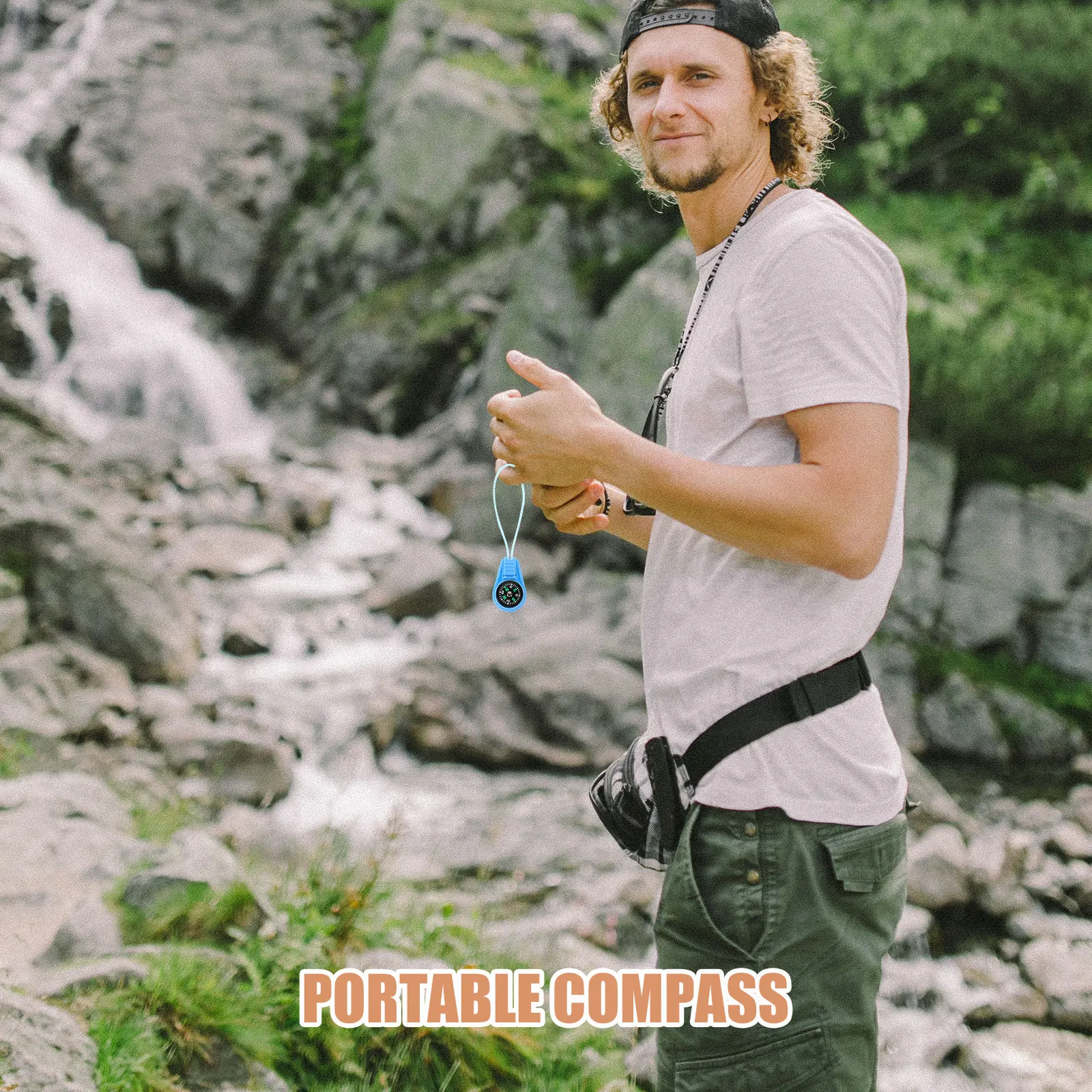 

10pcs Outdoor Compass For Kids: Lightweight Pocket Hiking Navigation Tool With Lanyard Durable Mini Compass Camping Survival