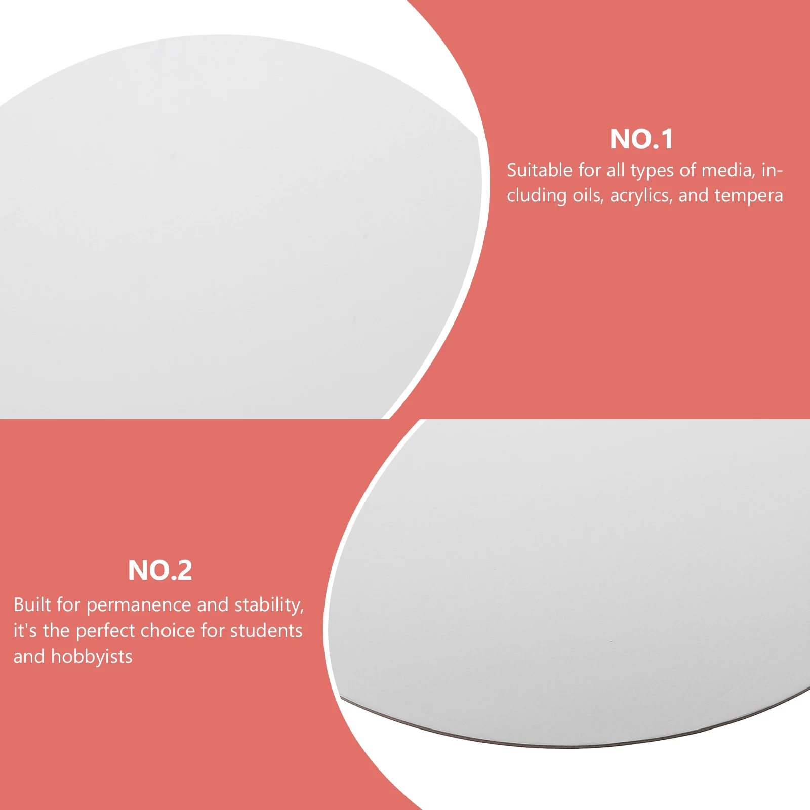 

50Cm Round Drawing Board Artist For Oil Acrylic Tempera Durable Canvas Panels High Quality Canvas Board Students Hobbyists Gift