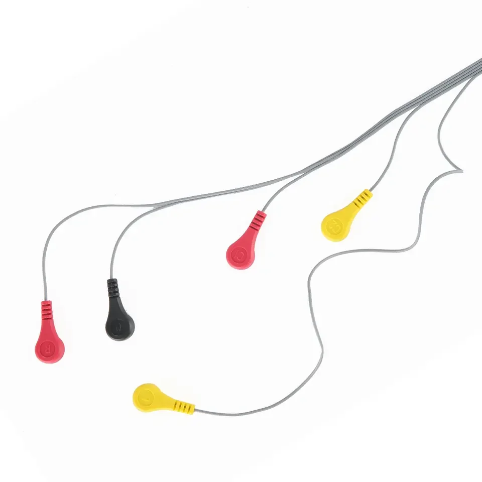 

Compatible for Edan Holter Recorder 10 Leads Leadwires Cable Snap IEC Device SE2003/SE2012 Cable for Hospital Use