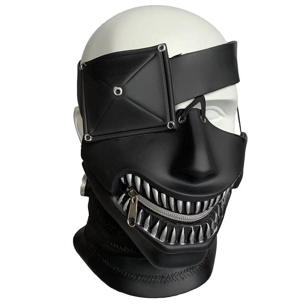 Halloween-Requisiten Masken Cosplay-Zubehör, Cosplay-Perücke mit Verstellbarem Reißverschluss aus Gummi – Detail 10