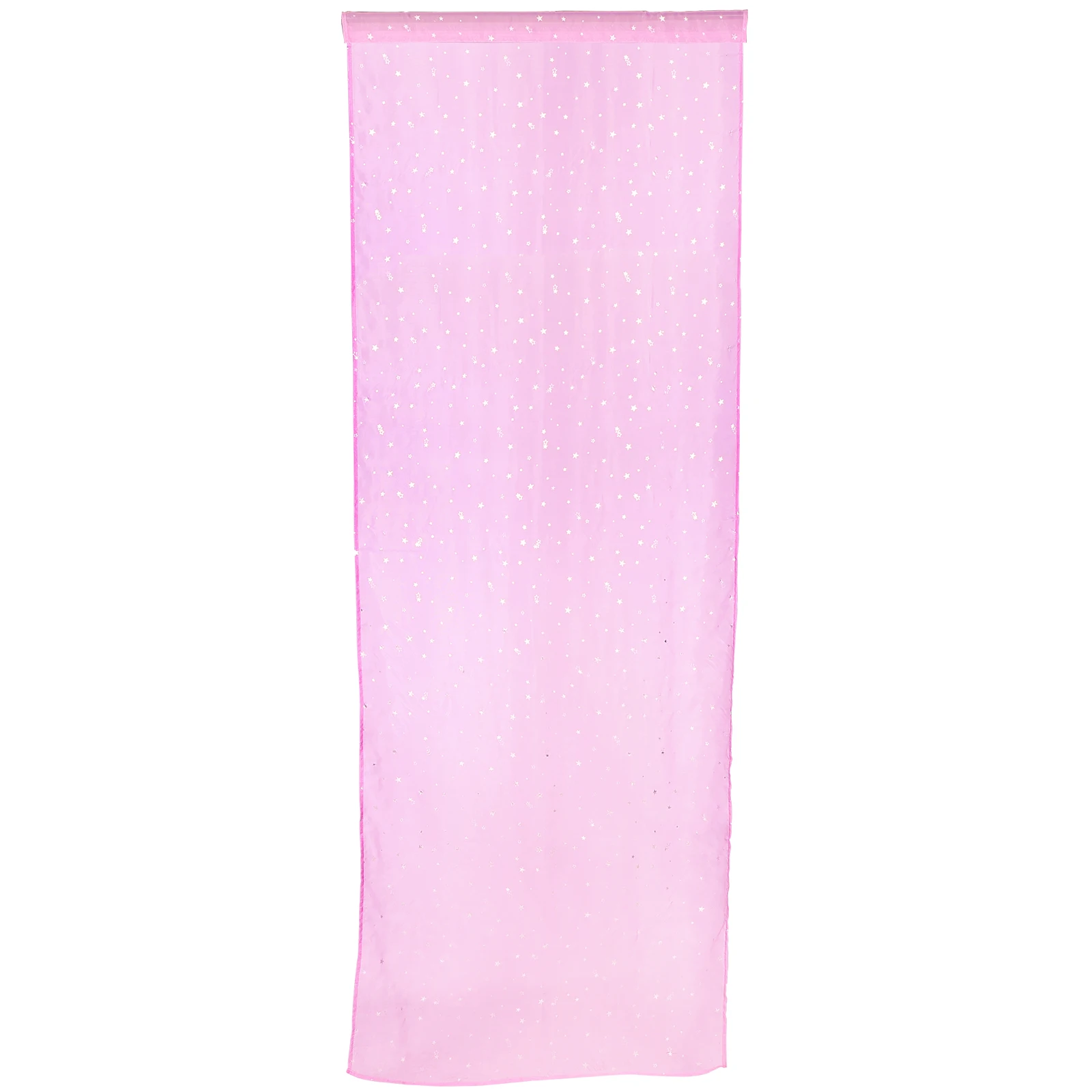 

Silver Star Sheer Curtains Window Screening 100x270cm Pink Romantic Voile Panel for Room Bedroom Natural Light Protection