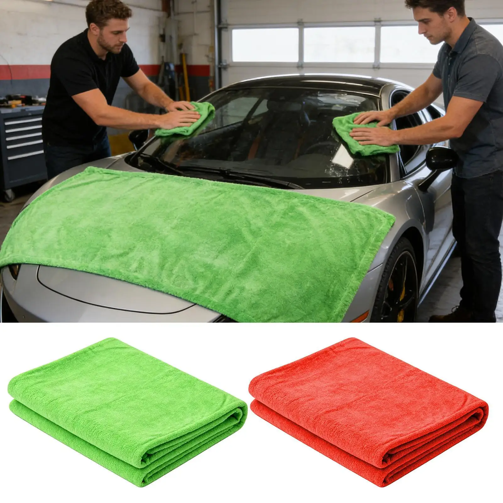 Car Towel Lint Free Extra Cleaning Rags Absorbent Car Drying Towel For Vehicle Truck SUV RV Sedan Washing Interior Glass Window