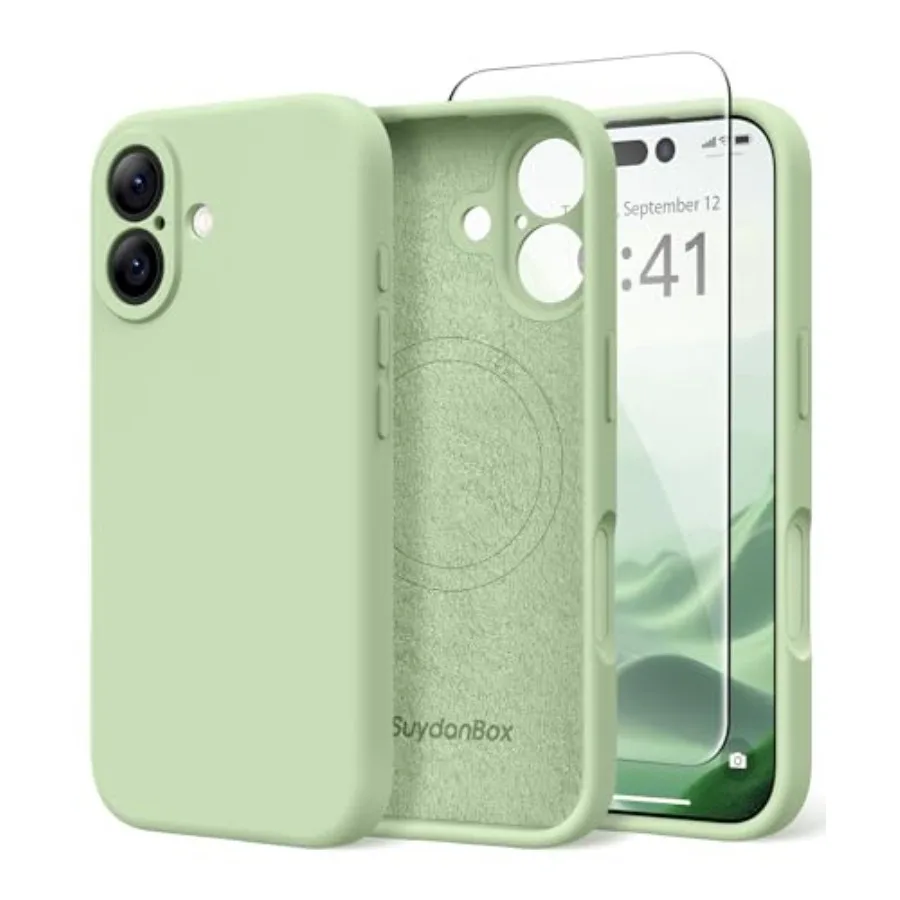 

Magnetic for iPhone 17 Case, Compatible with MagSafe, [Full Camera Protection][Screen Protector] Silicone Shockproof Protective