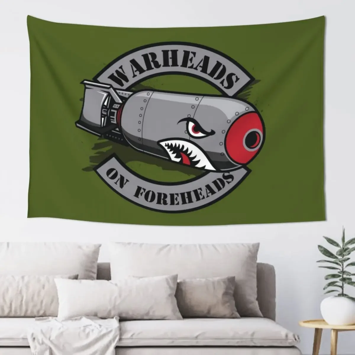 Warheads On Foreheads Tapestry Decorative Paintings Wall Hangings Decoration Christmas Decoration Tapestry