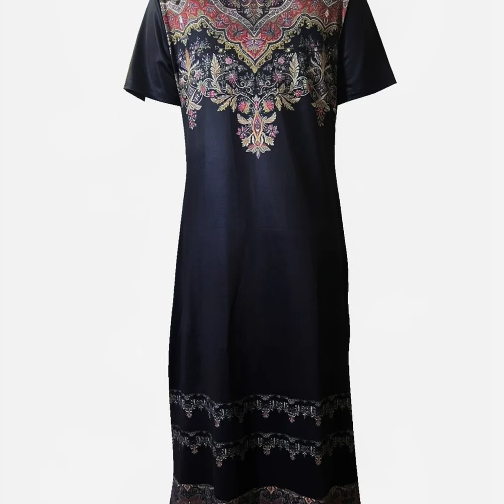 Gaun Wanita Elegan Motif Bunga - Sundress Midi Floral ulasan dan harga