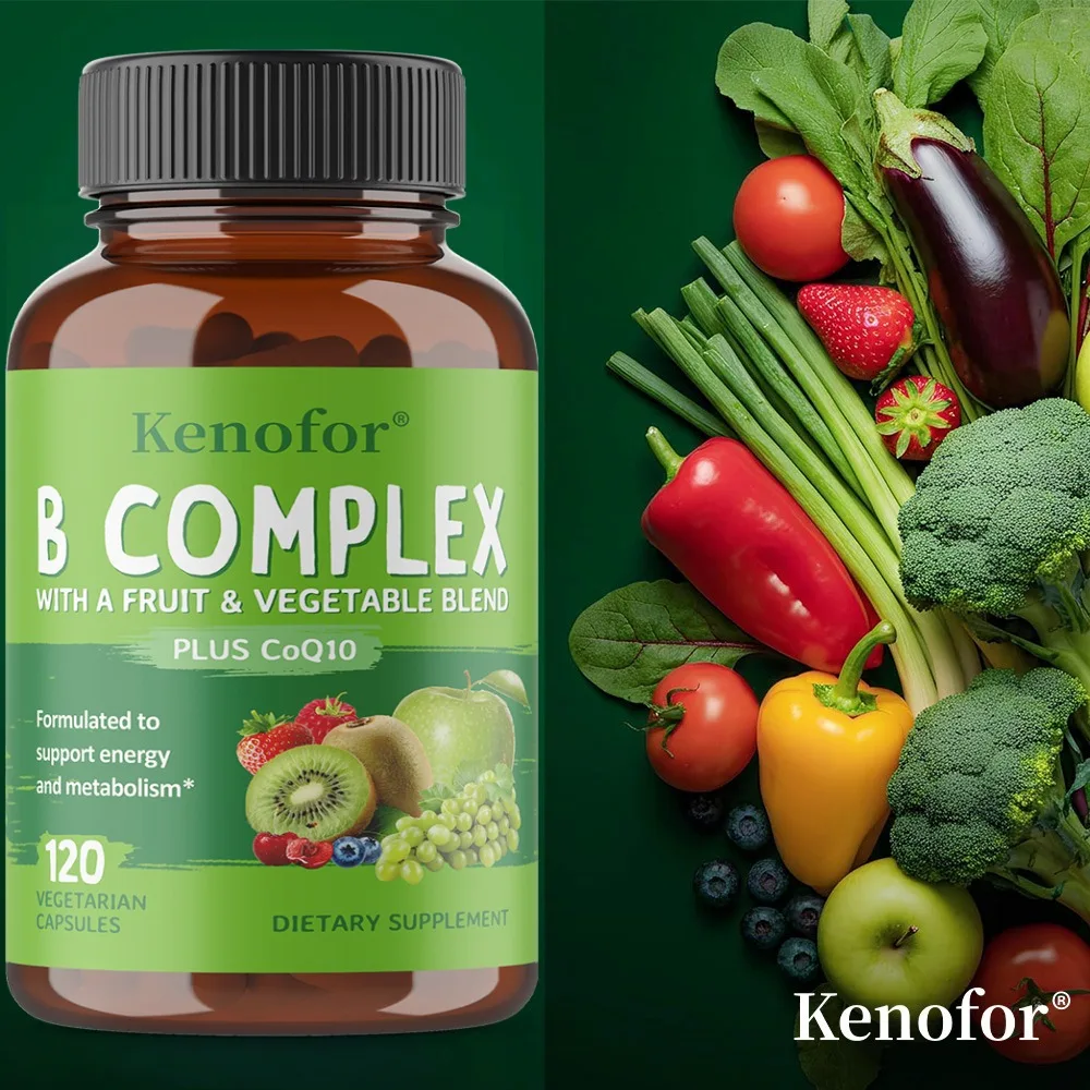B-Complex , 120 Vegetable Capsules - Nervous System Support, Supports Energy Metabolism, Non-GMO, Vegan, Gluten Free