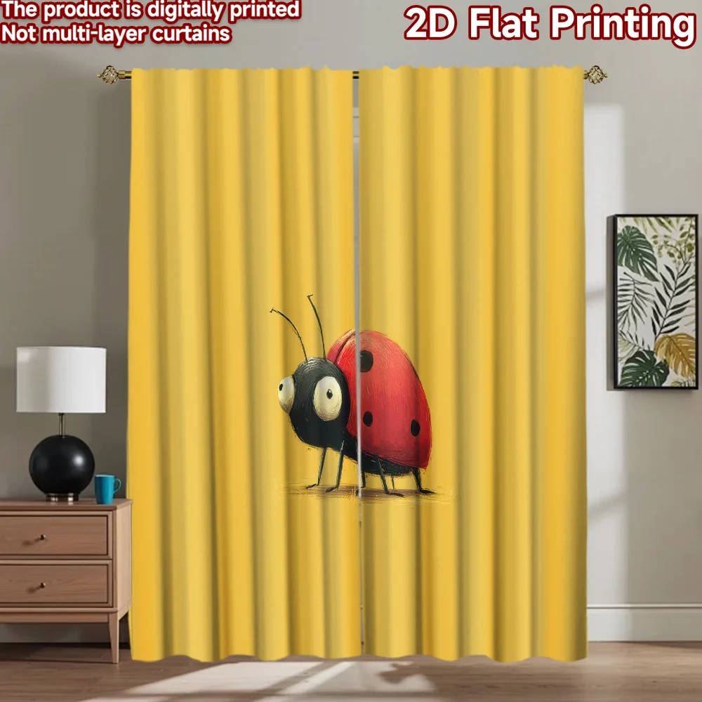 

1pc 2D flat Photography Backdrop Popular Background cloth Cute Coon Ladybug 100% Polyester Festive Wall Decor for Bedroom wall