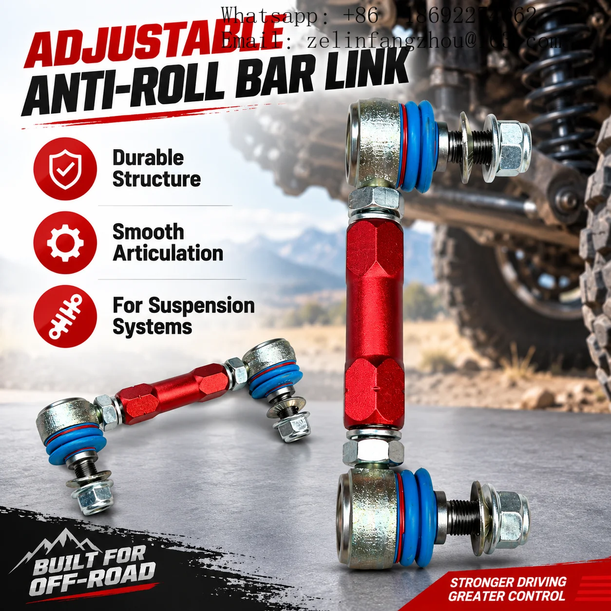 Adjustable Sway Bar Link Stabilizer Link Kit for Off Road Pickup Truck 4x4 Lifted Suspension Heavy Duty OEM Customized
