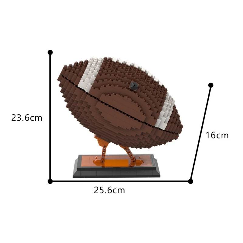 Moc Rugby Super Bowl Modell Bausteine Super Bowl Sunday Fußballspiel Ball Sportspiel montiert Ziegel Spielzeug für Geschenke