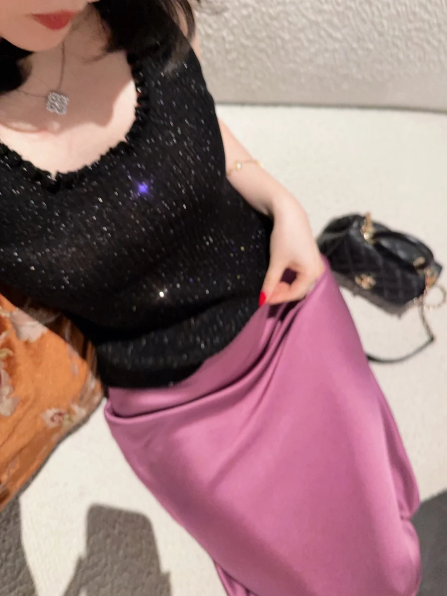 

Жилет-юбка Ling M Cloud из ультратонкой 100% хрустальной шерсти, приталенный крой, для повседневной носки, цветной