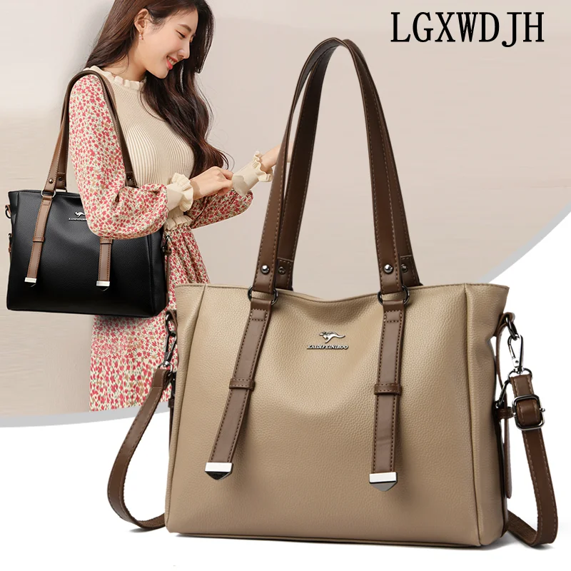 

Fashionable and versatile Women's bag Stitching Contrast Shoulder bag Urban Simple hand bag New Tote Bag Brand crossbody bags