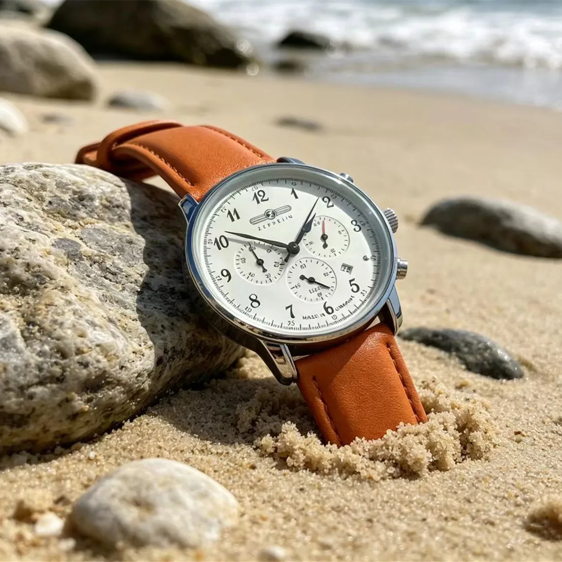 Nowy luksusowy zegarek na rękę marki Zeppelin, modny chronograf, wielofunkcyjny, klasyczny, retro, biznesowy zegarek męski.