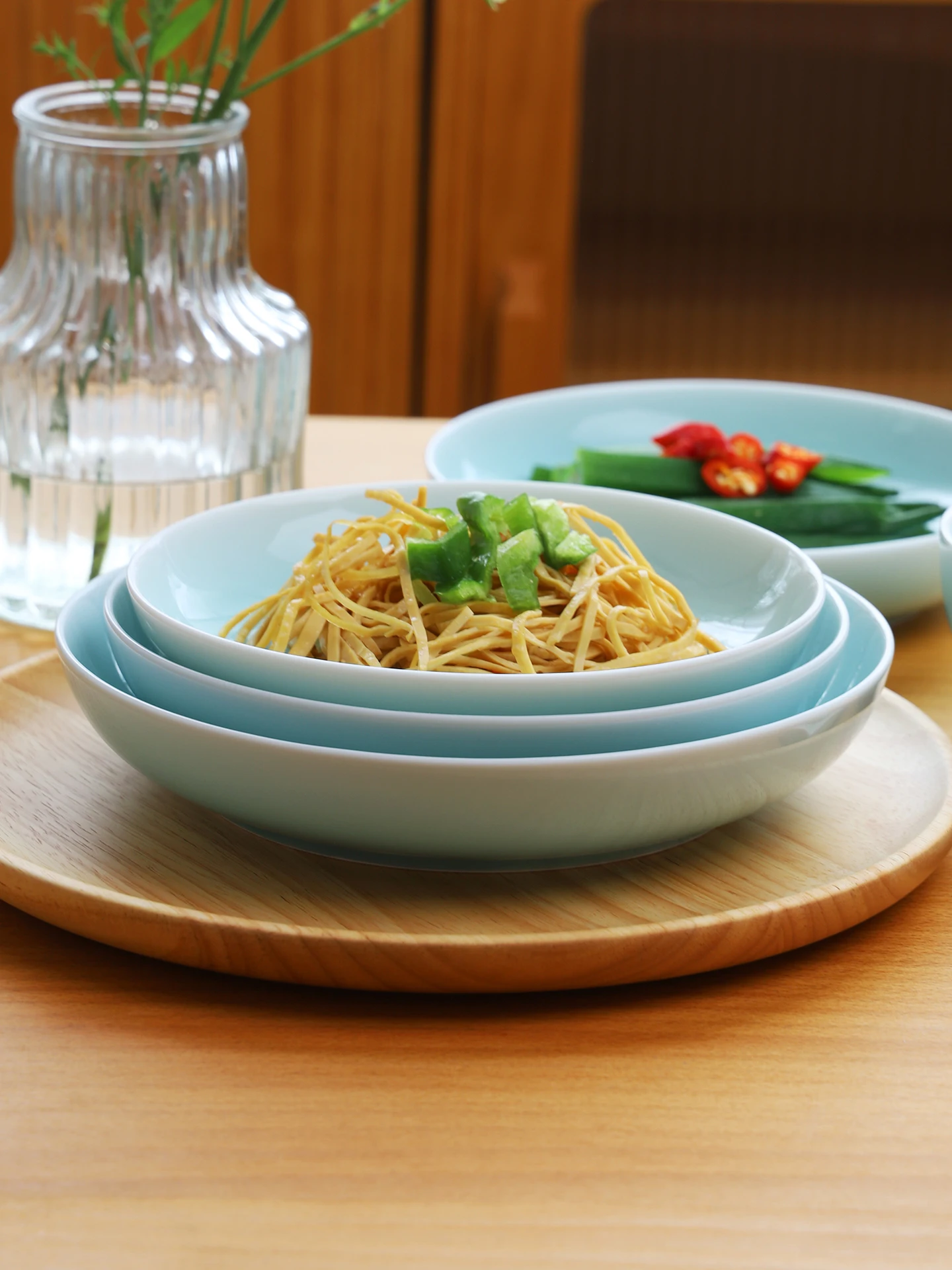 

Rongqiu Deep Di Cerc Тарелка Чи Столовая посуда Поднос для фруктов Микроволновая печь Se Фарфоровая круглая пластина Цельный предмет