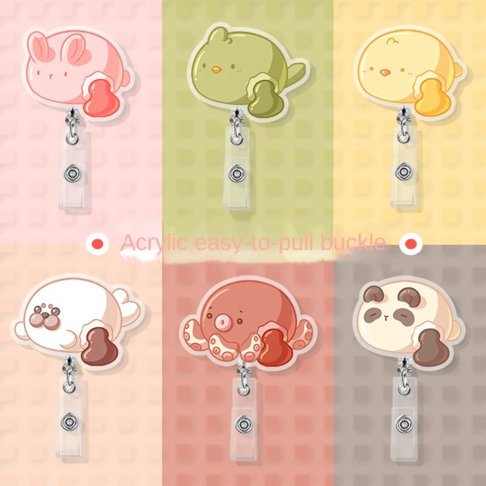 Gnocchi stile animale Animali Badge Reel Gnocchi Cartoon Animal Cartoon Retrattile Badge Reel Gatto creativo