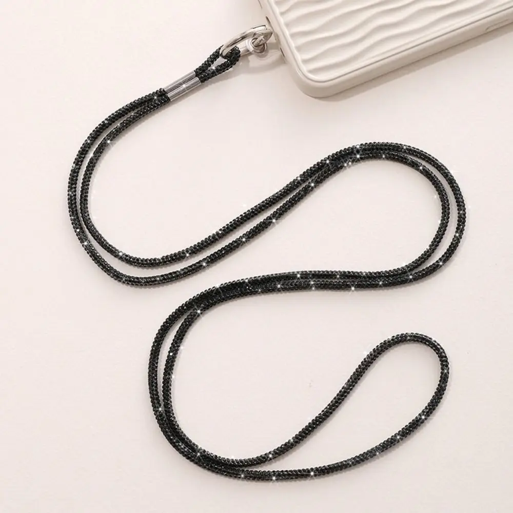 Luxury Rhinestone Phone Lanyard Glitter Crystal Phone Case Anti-Loss Hanging Ornaments Strap Keychain