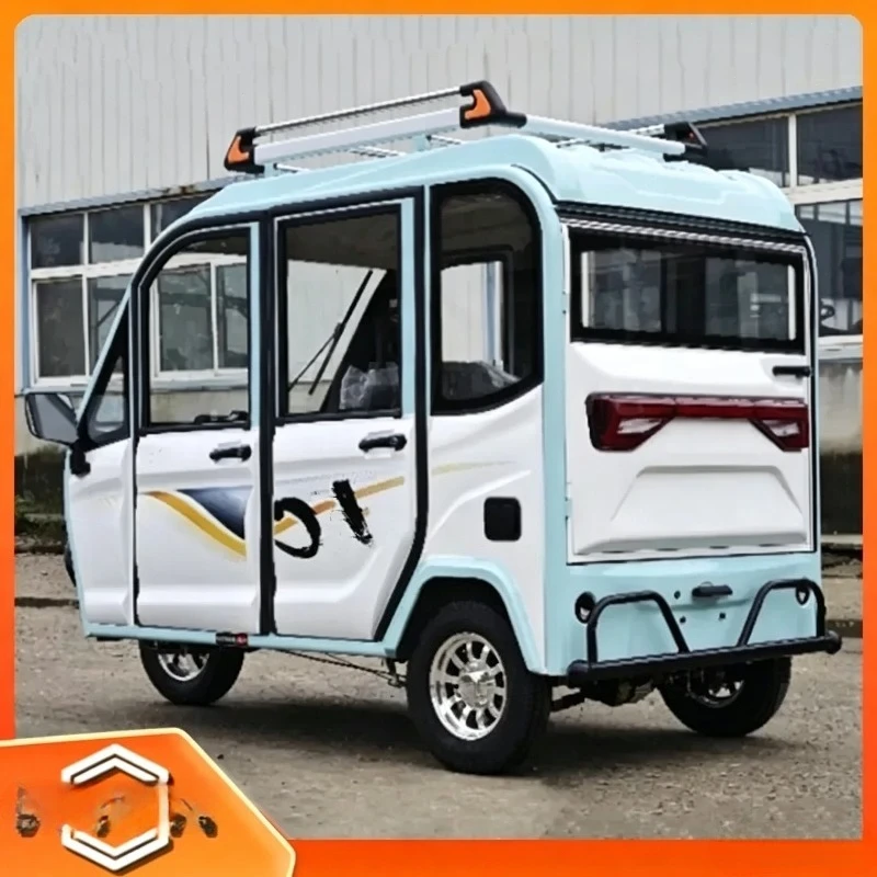 Pick Up Drop Off Children for Electric Tricycle Windproof Long Range Two Doors Three Seats Rainproof Fully Enclosed Luxury view 5
