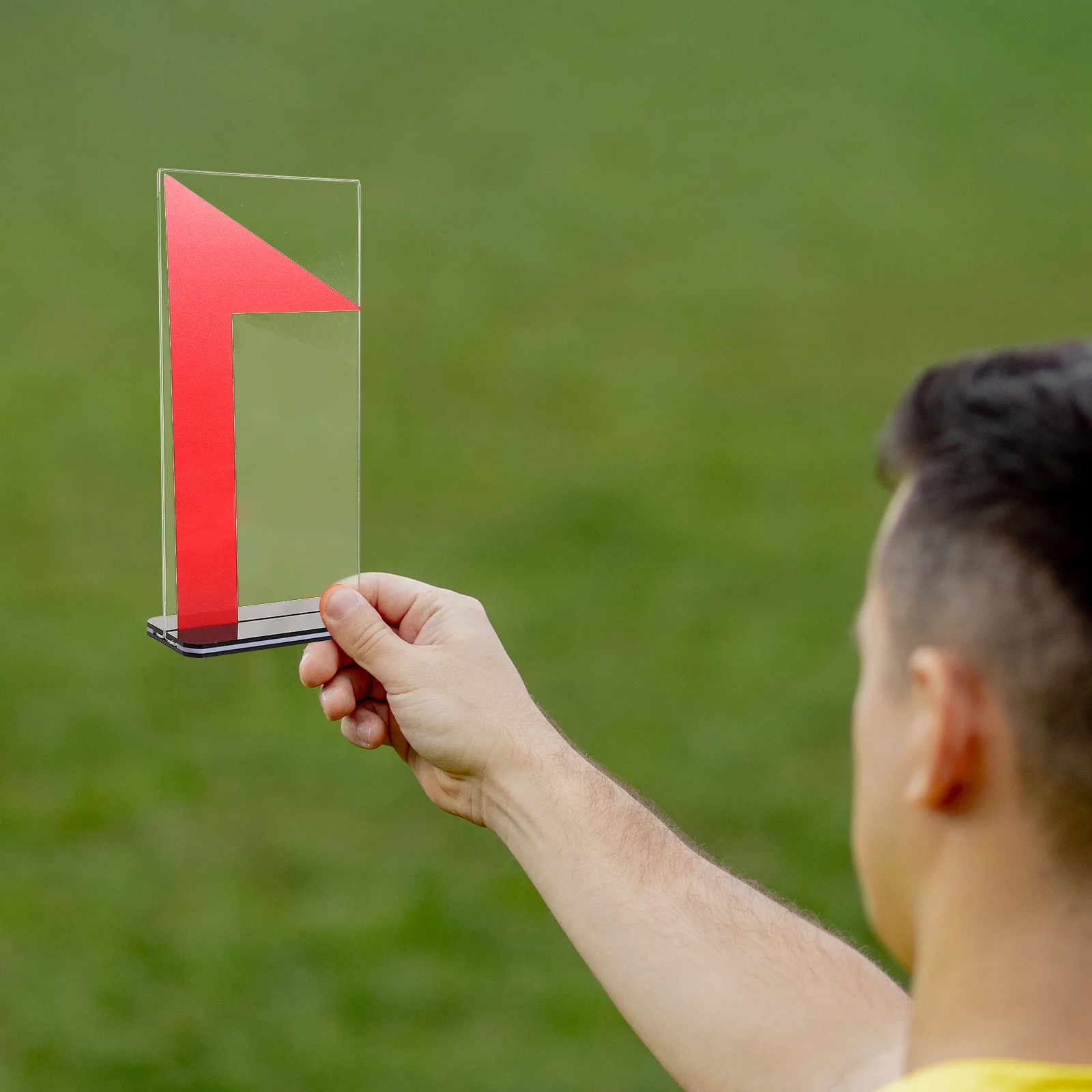 

Basketball Referee Red Board Penalty Sign Plastic Match Accessory Portable Sports Competition Tool Team Sports Equipment