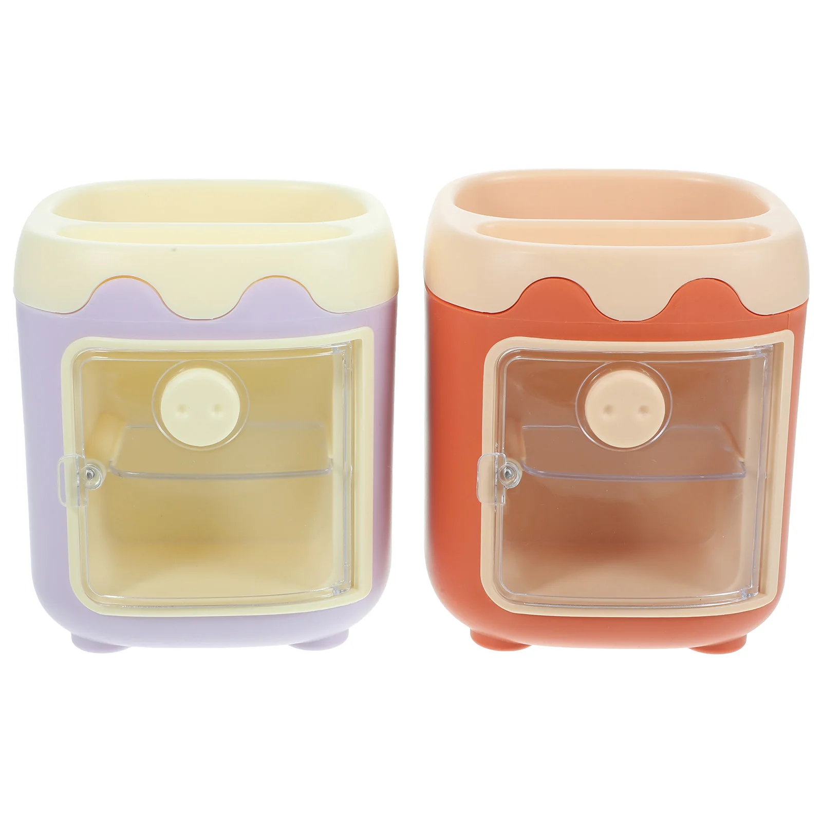 

2 Pcs Pencil Holder Cute Pig Cups for Desk Shaped Mini Tiny Funny Student Holders