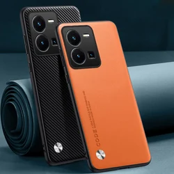 Luxury PU Leather Case For Vivo Y35 4G Back Cover Matte Silicone Shockproof Full Protection Phone Case For Vivo V25 5G V25E