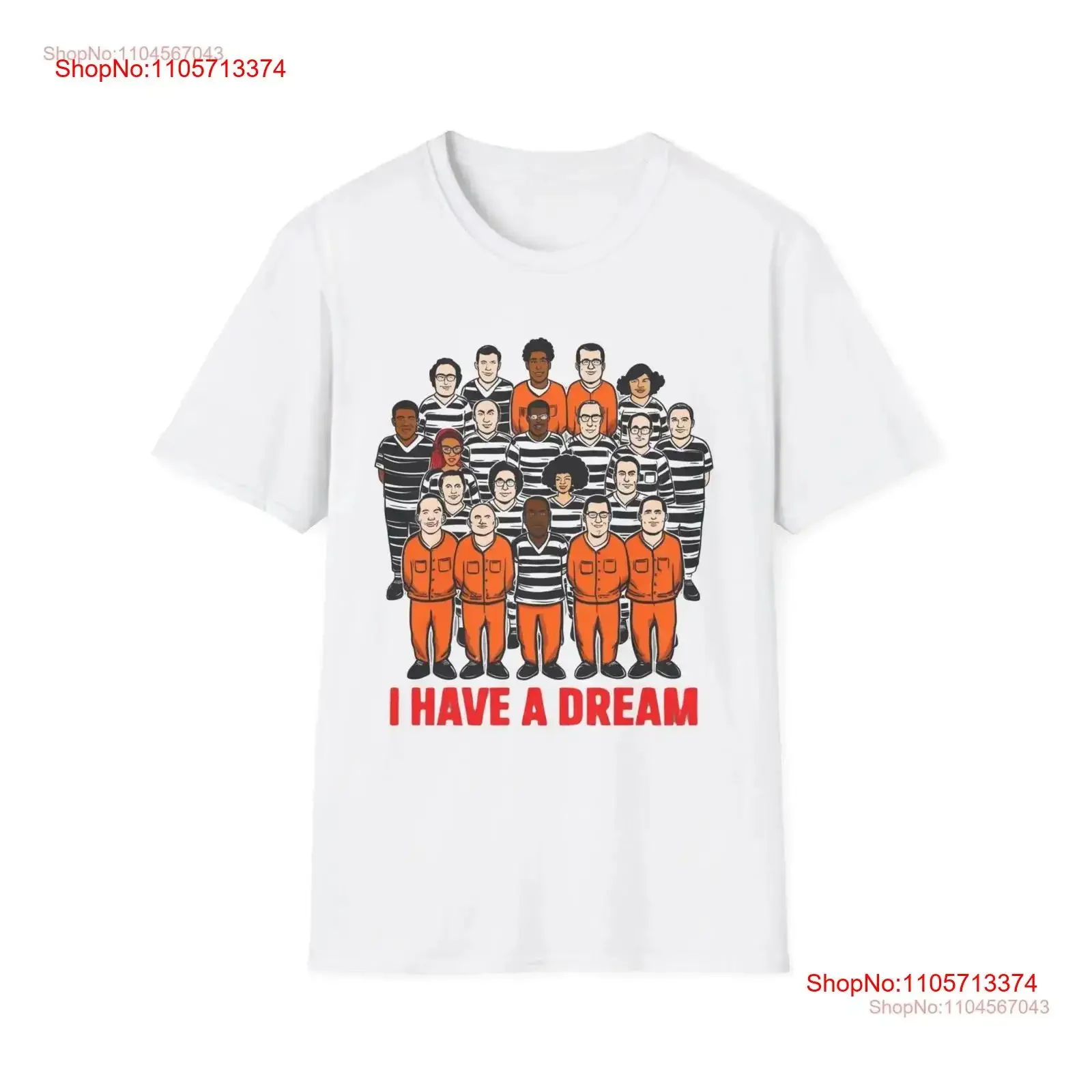 T-shirt Softstyle Thai Prisoners Unity avec message « I have a dream », vêtements de gangster, tenue de gang, vêtements de prisonniers