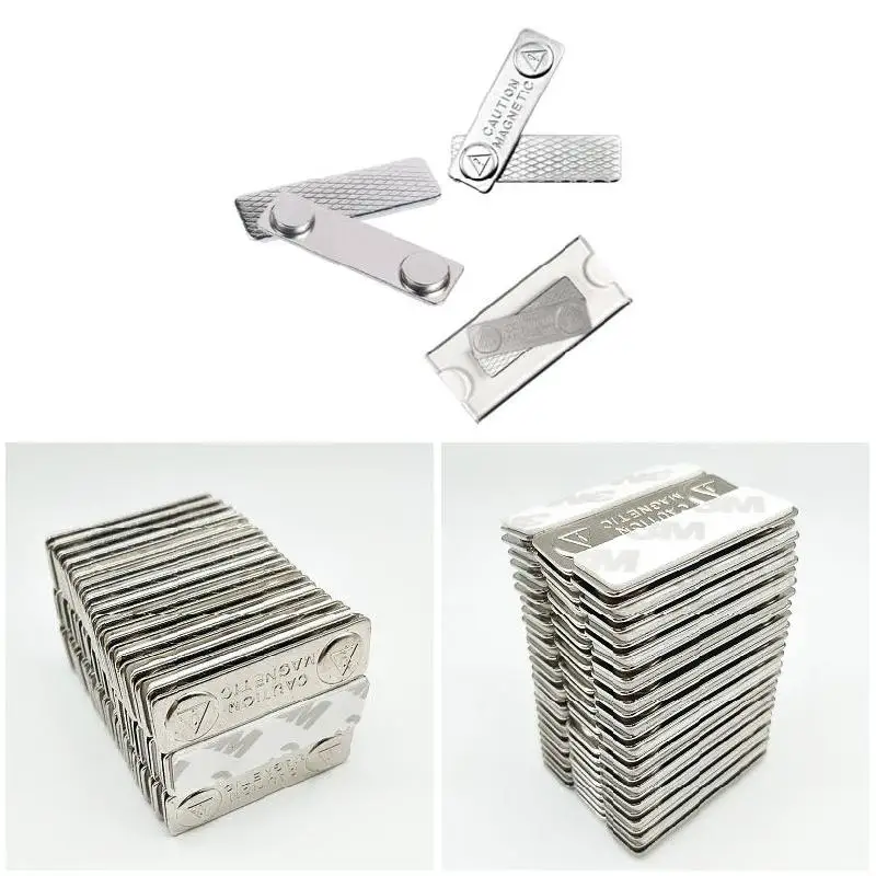 강력한 마그네틱 이름 태그 배지, 금속 패스너 ID 카드, 내구성 부착 거치대, 10 개