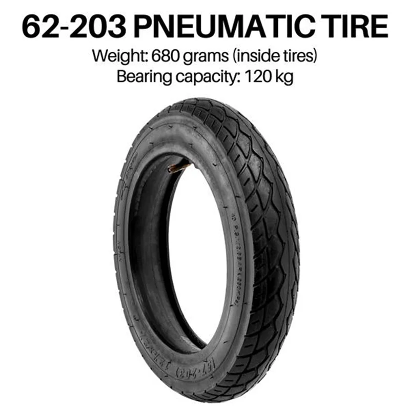 2 Set 12 1/2x2 1/4 Battery Car Tire 57-203 Electric Wheelchair Inner and Outer Tire 62-203 Pneumatic Tire