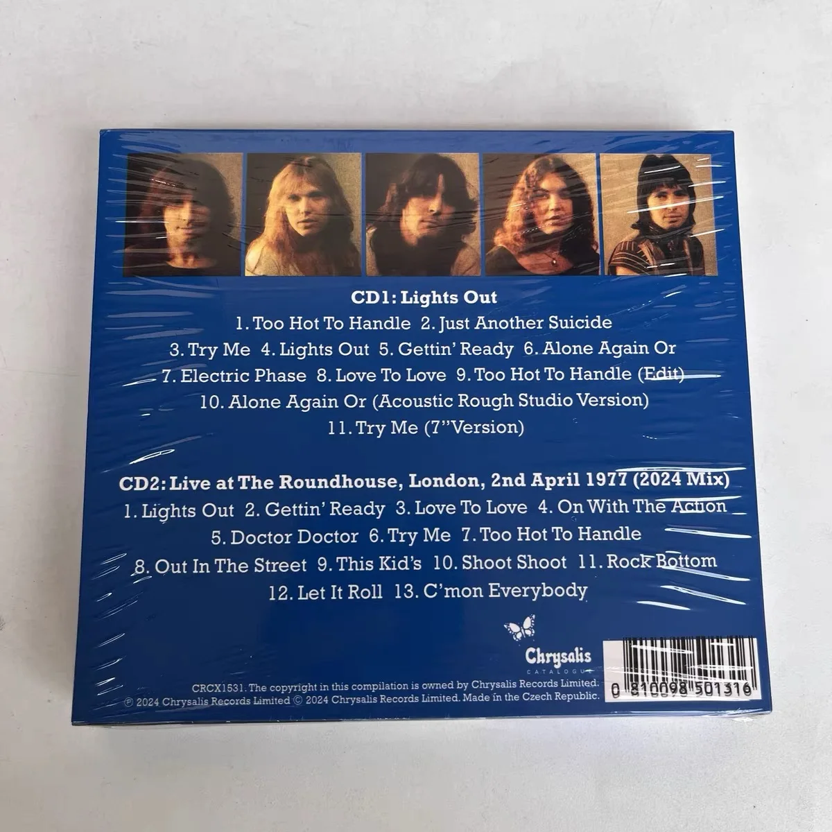 Classic Rock Band UFO Phil Mogg Music CD Lights Out Album 2pcs Music Record Cosplay Compact Disc Walkman Car Soundtracks Box