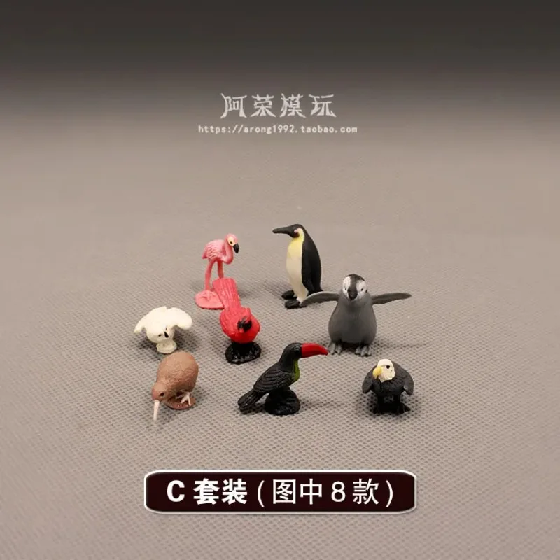 Figuras de animales pequeños de simulación, lindo rana, pulpo, mariposa, pájaro, insecto, modelo en miniatura, decoraciones, juguetes coleccionables