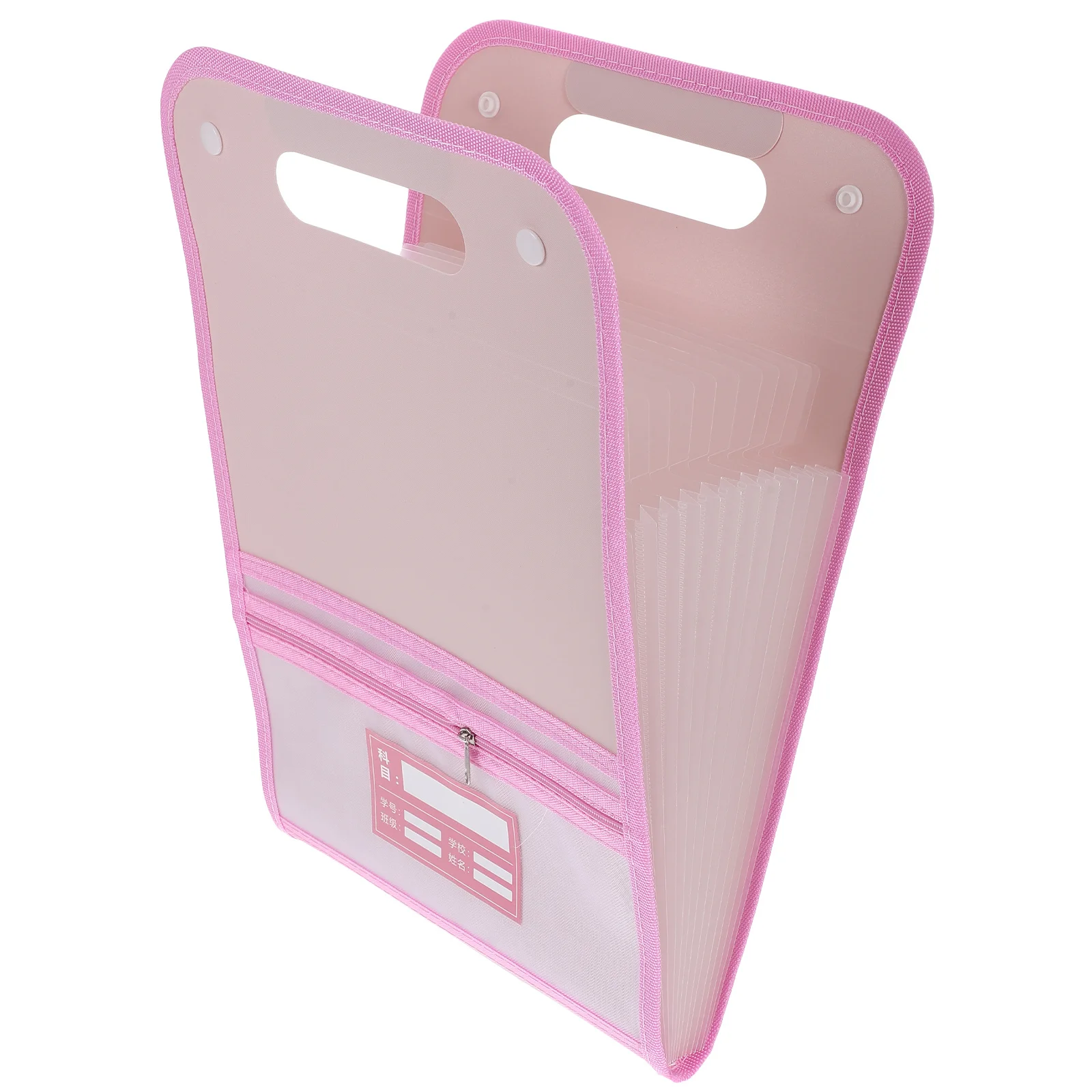 Map Plastik Lipat Akordeon Organizer PP Aluminium Portabel Multi Kantong untuk Dokumen, Struk, Kartu Nama