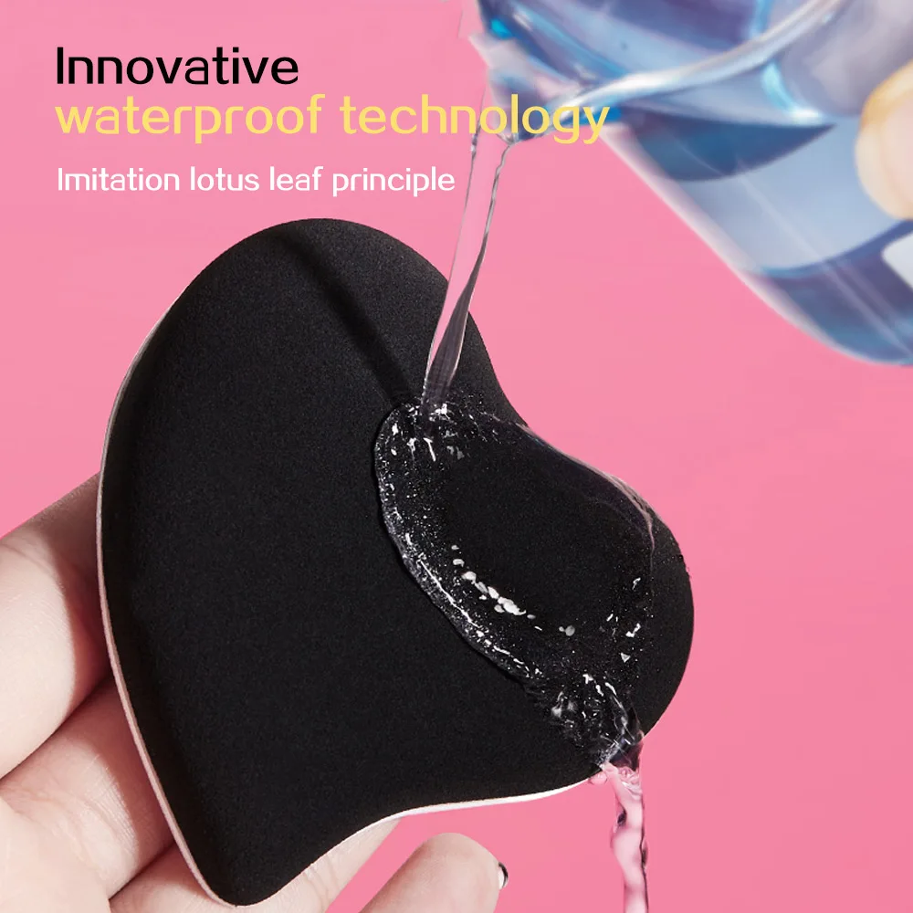 ROCK SWEET algodón de azúcar en forma de corazón, maquillaje suave rosa, suave, húmedo y seco, base líquida en polvo de doble uso