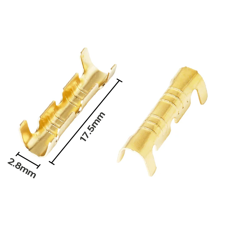 50/100 Satz U-förmige elektrische Kabelverbinder Crimpklemmen für schnelle Verdrahtung 0,5-1,5mm² und Schrumpfschlauchsatz – Detail 1