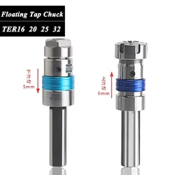 Tap chuck telescopic TER20 TER25 ER20 ER25 D20 25 Floating tap chuck for CNC lathe tap overload protection Torque Tapping holder