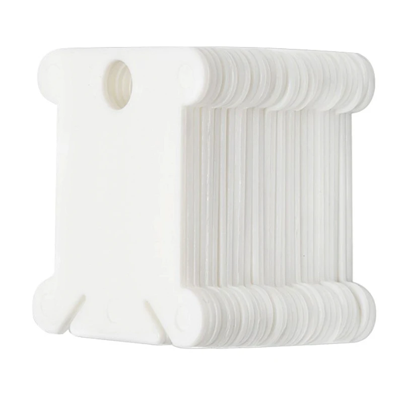 100 قطعة من البلاستيك المتداول الموضوع مجلس عبر غرزة تخزين حامل الخياطة بكرة بطاقة الموضوع المنظم التطريز التطريز