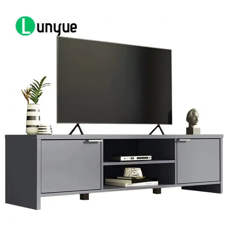 Modern Wooden TV Cabinet Living Room Furniture Storage Console Table Wholesale Price Home Entertainment Center Decor