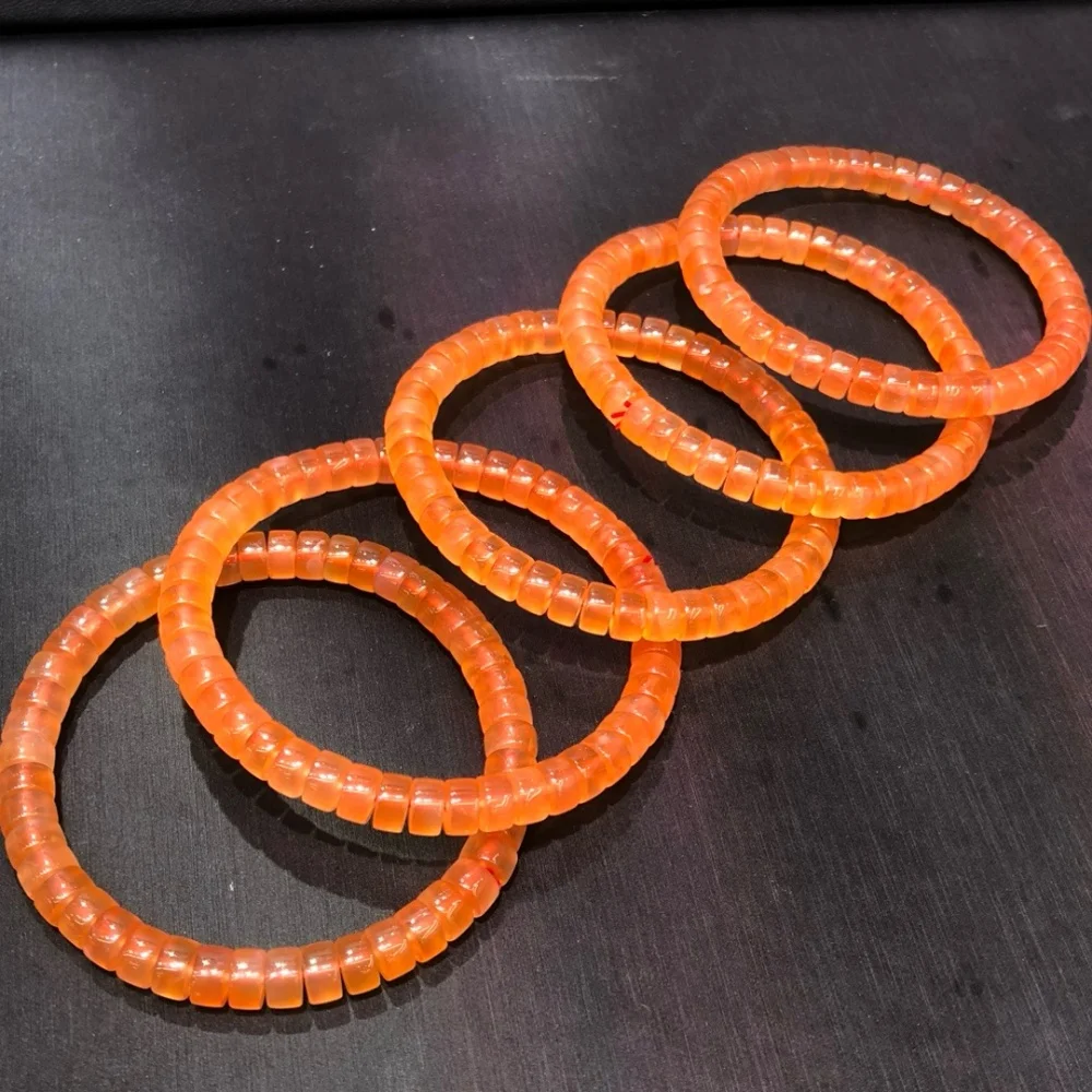 6.5MM Natural Nanhong Agate Bead Bracelet Women Fashion Charm Crystal Healing Energy Gemstone Yoga Jewelry 1PCS