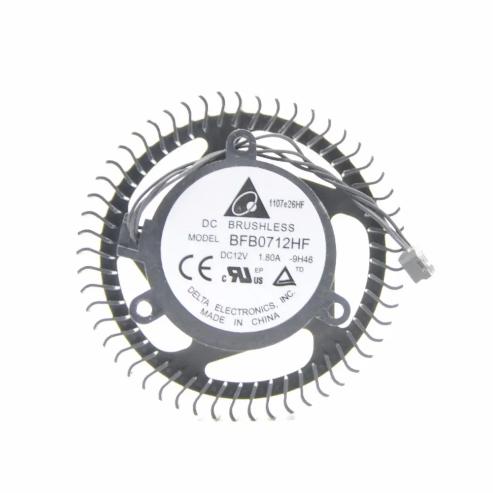 Original for delta BFB0712HF New original double ball pitch equilateral 38mm fan blade diameter 63mm 4P plug graphics card fan