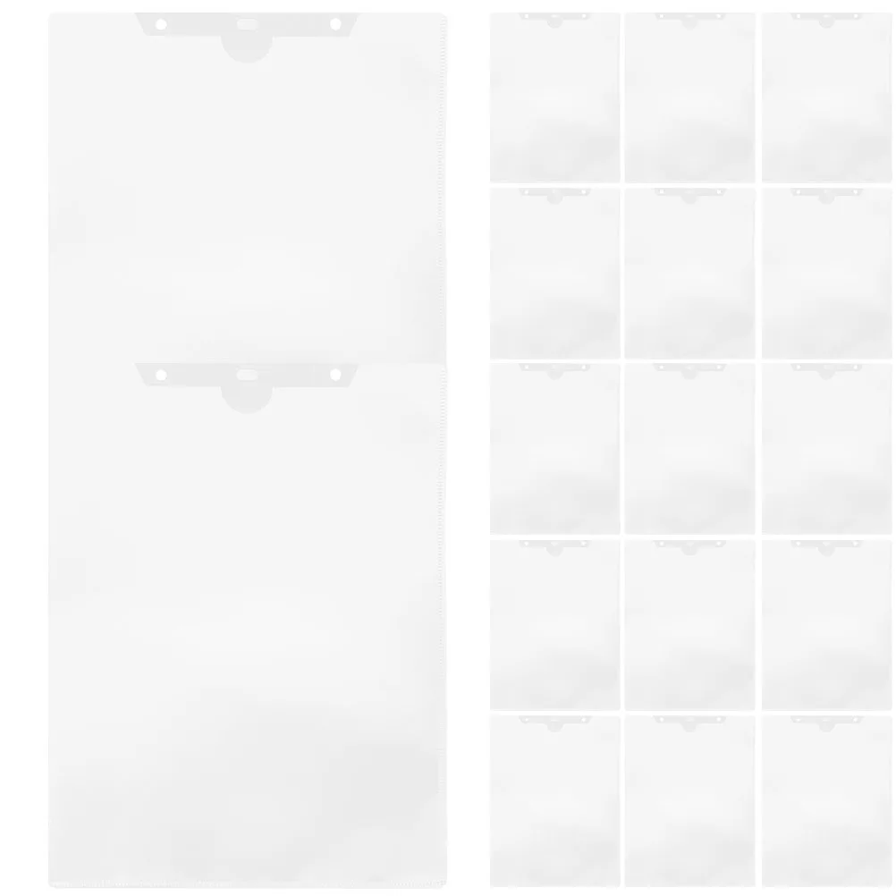 

24pcs Clear Plastic File Folder Pp Document Storage Bag Office Use Paper Organizer Transparent File Holder For Study Work A4