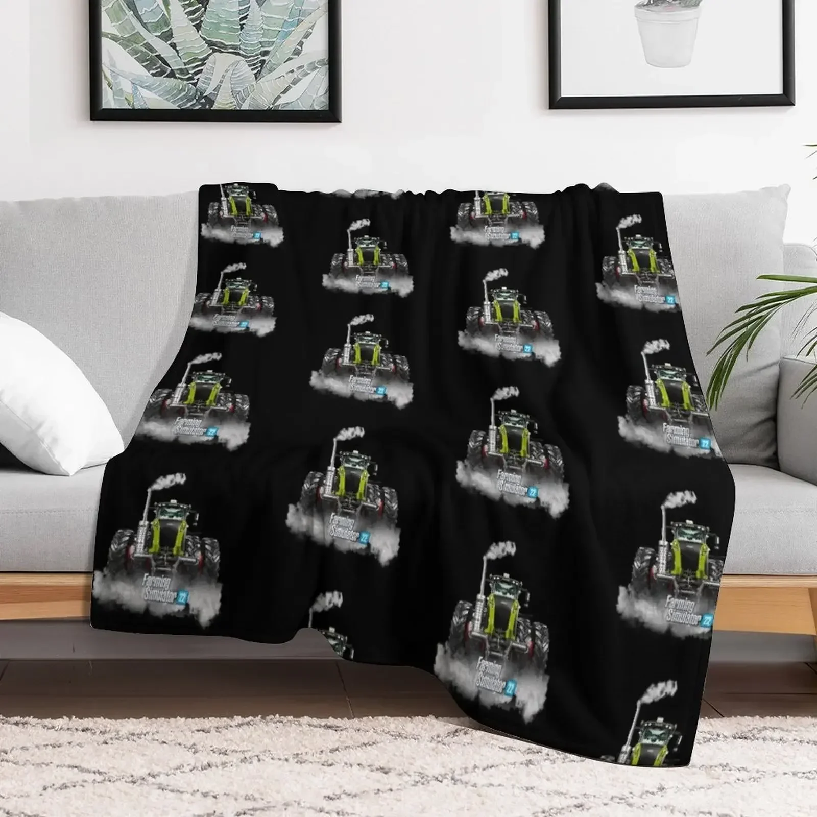 Farming Simulator Coaster 22 Class Xerion Throw Blanket Designers Hairys Flannel Fabric Picnic Blankets