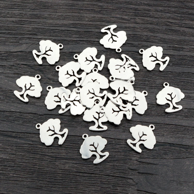 30pcs 12x11mm No Fade Charms 316 Stainless Steel Vegetable Cute Necklace Pendant Charms DIY Jewelry Making Accessories Findings