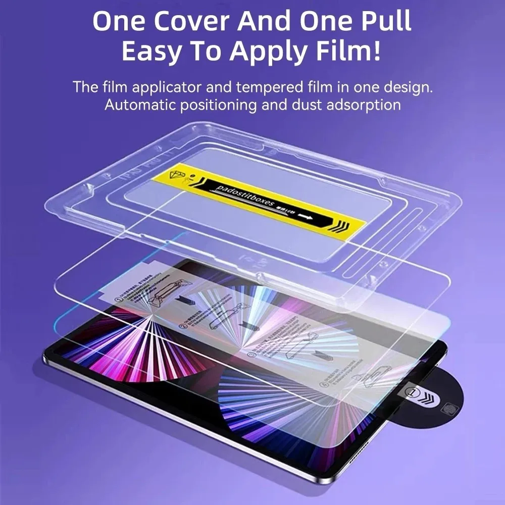 

Auto Install Tempered Glass Film For Samsung Galaxy Tab A9 Plus S9 FE S10 S11 Ultra 14.6 inch 2024 S8 S7 A9Plus Screen Protector